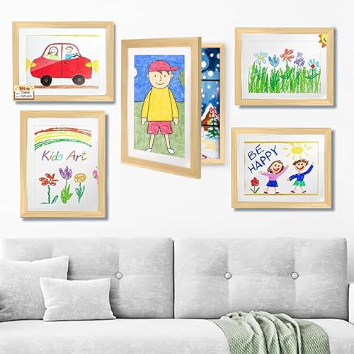 Image of Art Street A4 Kids Photo Frame for Paintings /Drawing /Artwork for walls Children Picture Frame & Easy Swappable Kids Art Frame (Beige, Size 9.2x12.6 inch)