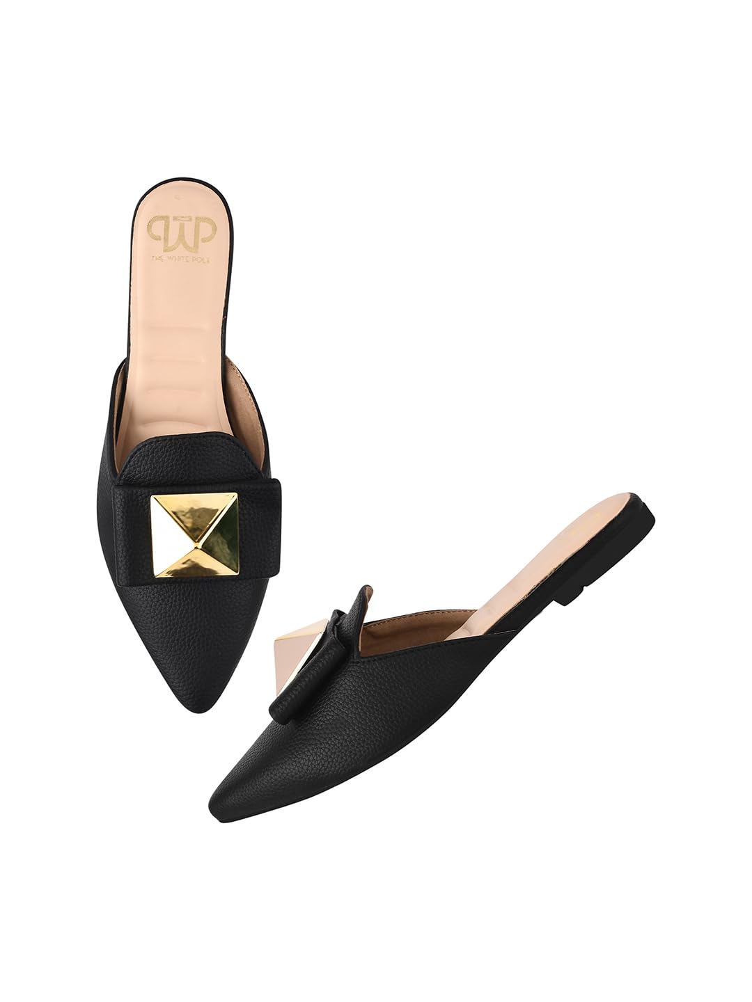 The White Pole Slip on Slides Flat Mules Bellies Jutti Sandals for Women and Girls Black (B0CYX4416F) Amazon Price History, Amazon Price Tracker