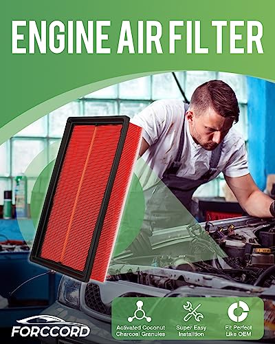 Image of Cabin & Engine Air Filter Combo Fit for Volkswagen Atlas 2018-2026 2.0L 3.6L, Atlas Cross Sport 2020-2026 Activated Carbon Cabin Filter Replace#CF11643 3QF129620 Atlas Air Filter for My Car