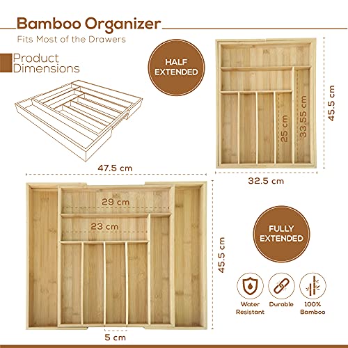 Portaposate da cassetto, Organizer Regolabile in