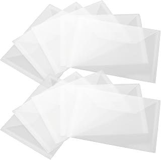 15pcs PVC Document Storage Pouch for Stamps and Small Items Organizer