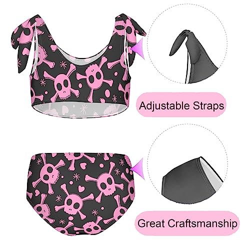 Image of CaTaKu Girls Swimsuit Two Piece Toddler Swimwear Kids Bathing Suits for Girls Bikini Set 3-12T