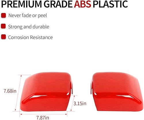 Miniatura 5 de CheroCar Fundas de espejo lateral para JL, accesorios exteriores para Jeep Wrangler JL JLU y Jeep Gladiator JT 2018-2022 (rojo)