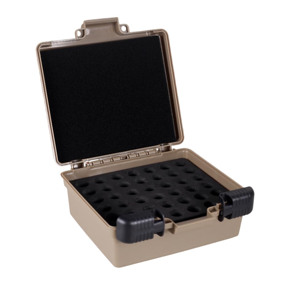 MiOYOOW 42 Rounds Ammo Storage Case, 12Ga Tactical Bullet Carrier Box for Training, Traveling, Hunting