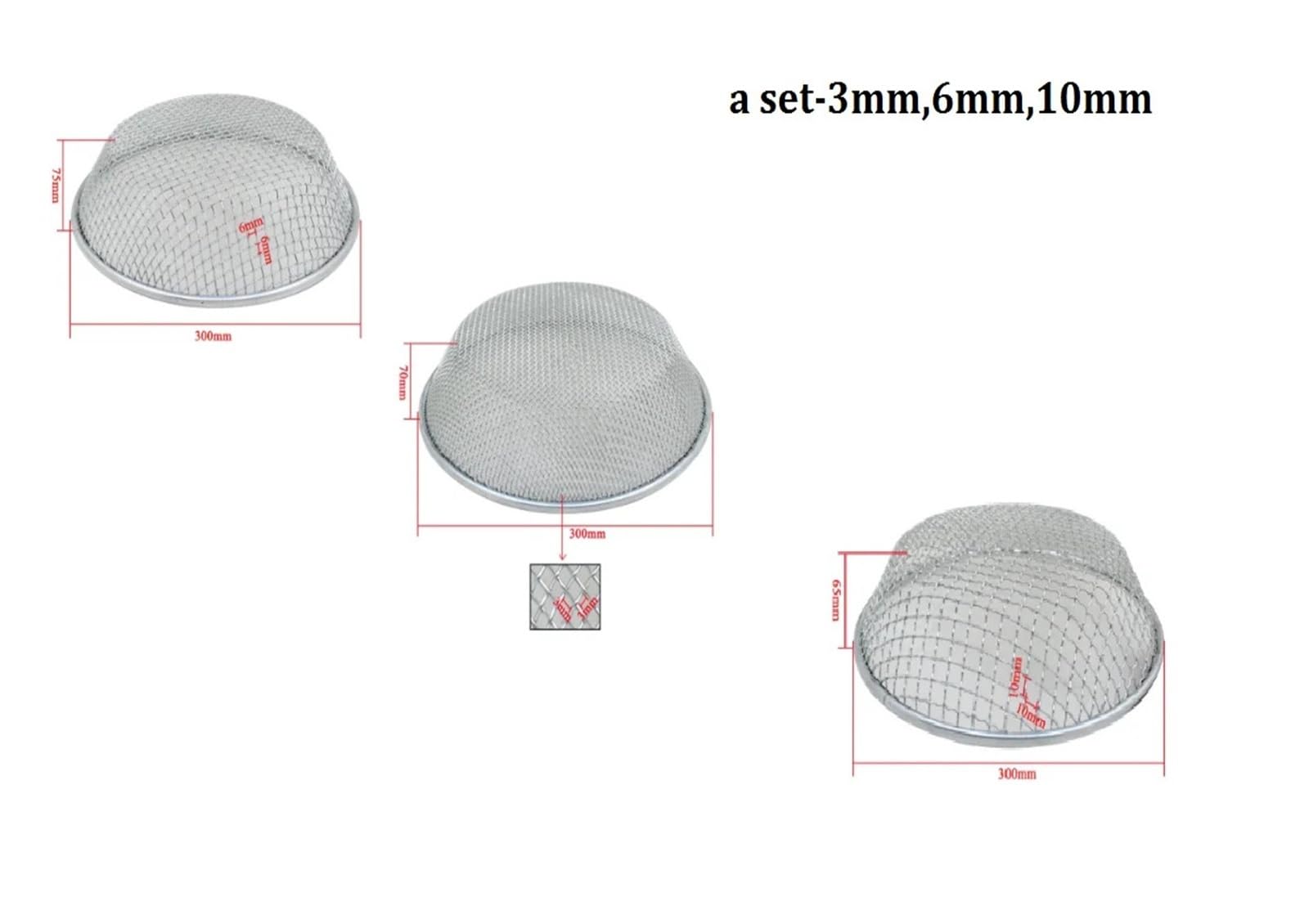 Generisch Rundes ERD-Sieb mit Netz, Kompost Siebgerät | Das runde Rahmendesign ermöglicht ein sanftes Schütteln, um Klumpen, Kies und Kleinteile schnell herauszufiltern(A Set)