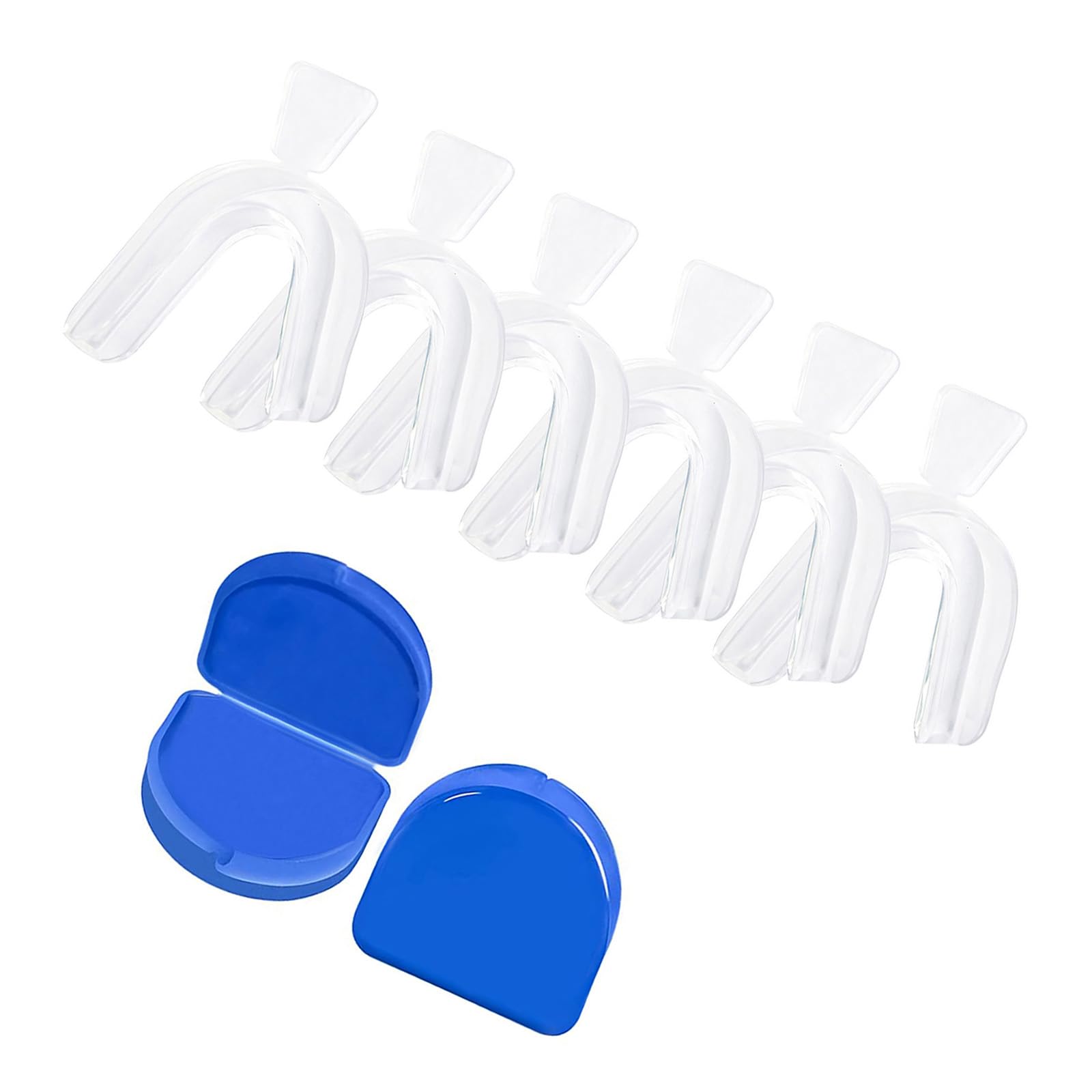 Teeth Whitening Trays Kit 6packs Thermoform Moldable Tray for Whitening Teeth Oral Care Mouth Tray Kits Comes with
