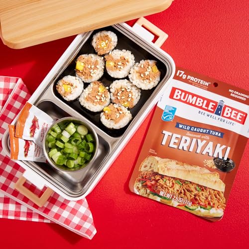 Image of Bumble Bee Teriyaki Seasoned Tuna Pouch - Wild Caught and Ready to Eat for Snack, Salad, Korean Tuna Bowl - 17g Protein per Serving - PERFECT, PORTABLE, GOODNESS - 2.5 oz Packet (Pack of 1)