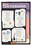 The Unemployed Philosophers Guild Star Trek Ten Forward Tea Towel - 100% Cotton Kitchen Dish Towel Featuring Beverages from Across The Star Trek Universe, Officially Licensed, 18" x 25.5"