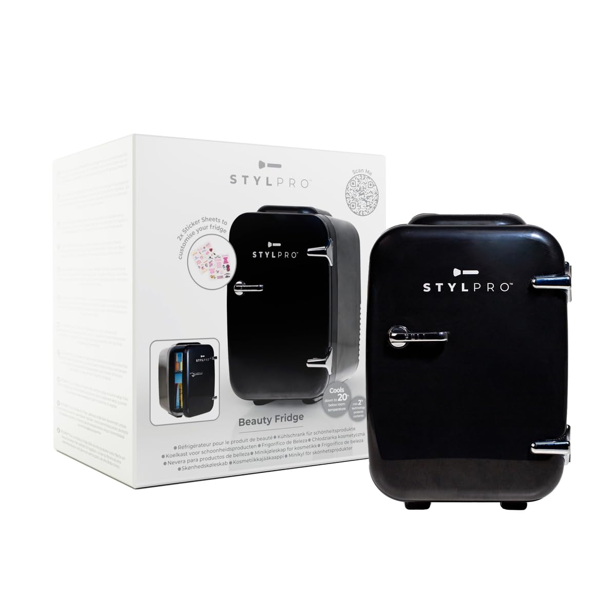 Stylpro Mini Beauty Kühlschrank Schwarz – 4L