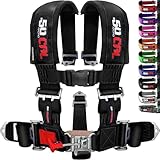 1pc Black 5 Point Harness for Bucket Seat, Latch Release, 9 Color Options, Racing Harness 5 point, Race Car, UTV, RZR [6009]