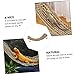 Toyvian Natural Sea Grass Lizard Hammock Mat Handmade PET Resting Mat for Reptiles Light Brown Color for Lizards and Small Pets