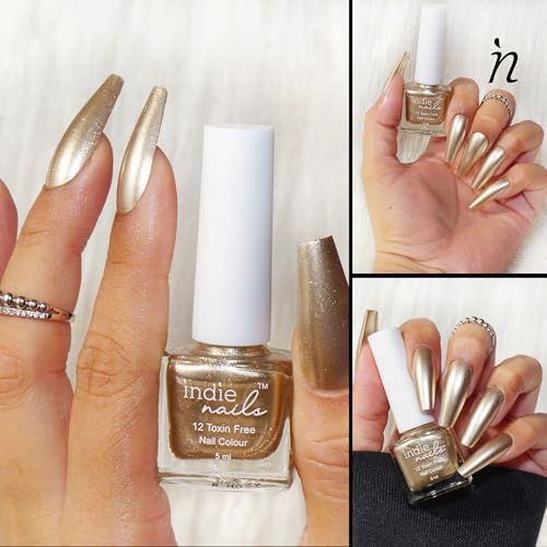 Image of Nail Polish Set for Women | Long-Lasting, High Shine Nail Paint Combo | Vegan & Cruelty-Free | 2 Bright Vibrant Shades | Quick Dry Nail Polish Set (Golden Roast, Pack of 2)