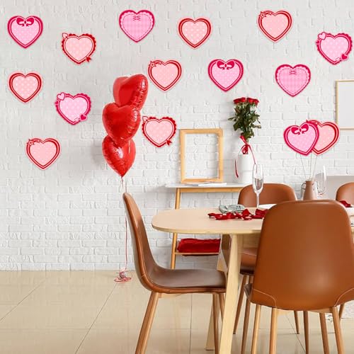 Image of Vuzvuv 60Pcs Paper Heart Cutouts for Bulletin Board Decorations,Heart Cut Outs for School Wall Decor,Classroom Decorations