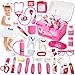 Produktbild HERSITY 32 Stück Doktor Spielzeug Kinder Arztkoffer Medizinisches Rollenspiel Arzt Spiele Geschenke ab 3 4 5 Jahren Mädchen Kinder, Rosa