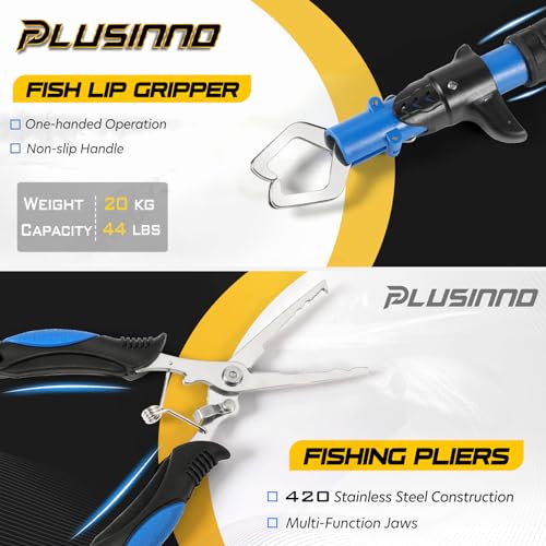 Image of PLUSINNO Fishing Rod and Reel Combos Carbon Fiber Telescopic Fishing Pole with Reel Combo Sea Saltwater Freshwater Kit Fishing Rod Kit