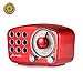 Produktbild Retro Radio Vintage Bluetooth Lautsprecher, Aooeou FM Radio Rot mit altmodischem klassischem Stil Starke Bassverstärkung Laute Lautstärke Bluetooth 4.2 Drahtlose Verbindung TF-Karte MP3-Player