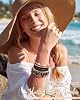 MILACOLATO 4 Sets Boho Bracelets for Women Multi-Color Layered Stackable Natural Beaded Bracelets Adjustable Stretch Bohemian Bracelets A #1