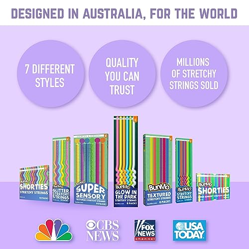 image for BUNMO Stretchy Strings | Sensory Toys for Toddlers 1-3 | Stimulating &