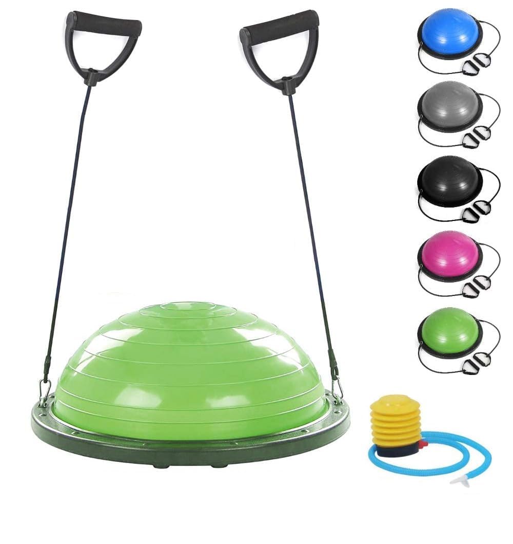 Pelota de equilibrio (60 cm de diámetro) | Pelota de ABS y PVC | Gymball Training Board semiesfera cúpula | Aumenta el equilibrio, la resistencia y la fuerza y entrena el núcleo