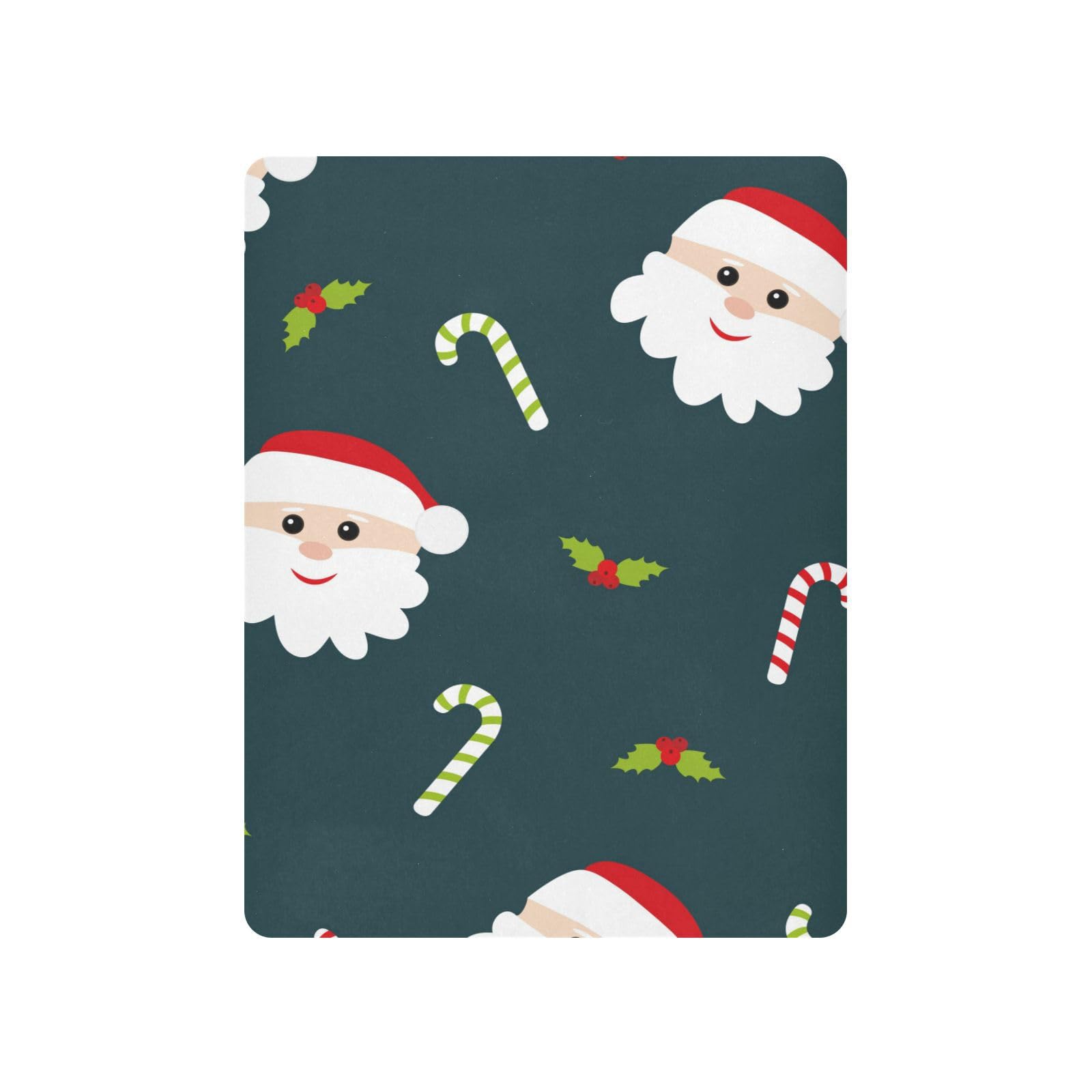 Moudou Christmas Santa Claus Playard Sheet for Boy Girls, Soft Breathable Fitted Toddler Sheet for Standard Playard Bed Mattress, 39 x 27 x 5 Inch