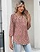 Zeagoo Womens 3/4 Sleeve Tunic Tops Henley V Neck Spring Shirt School Outfits for Teachers Boho Floral Print Fashion Blouse