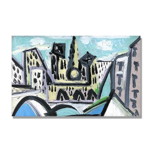 Tableau Picasso sur toile paysage 50x80cm tableau décoration murale salon