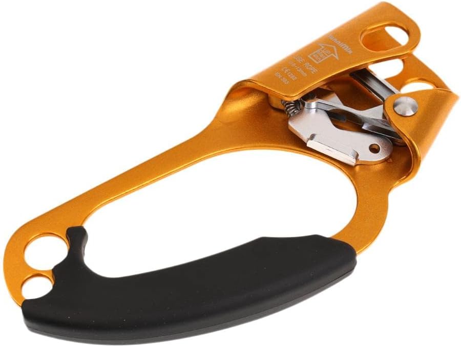 4KN Outdoor Climbing Ascender for Right/Left Hand Use, Fits mm Rope