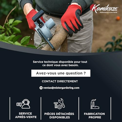 KAMIKAZE PERFORMANCE IN YOUR HANDS Motosega elettrica potatura KVS 8000 21V,8 pollici,300W,ricaricabile,batteria luce LED,funzionamento continuo,taglio legno diámetro 160mm,potatura alberi da frutto - 10
