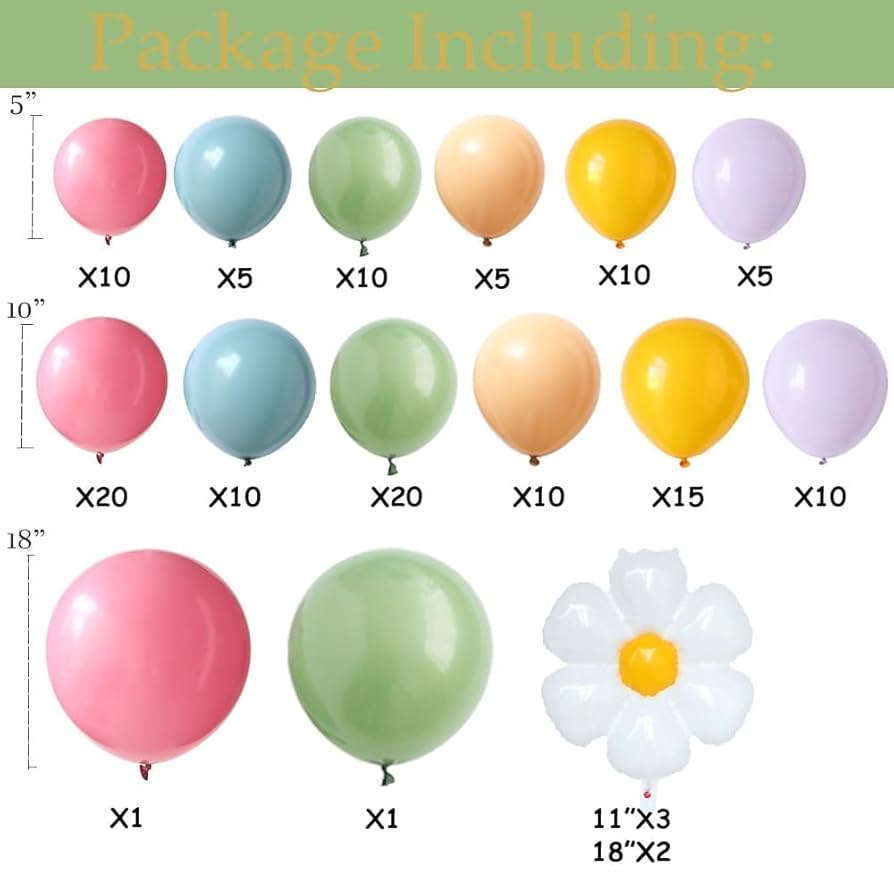 Bloonページ Amazon.com: Daisy Flower Balloon Arch Kit 137PCS Pink and