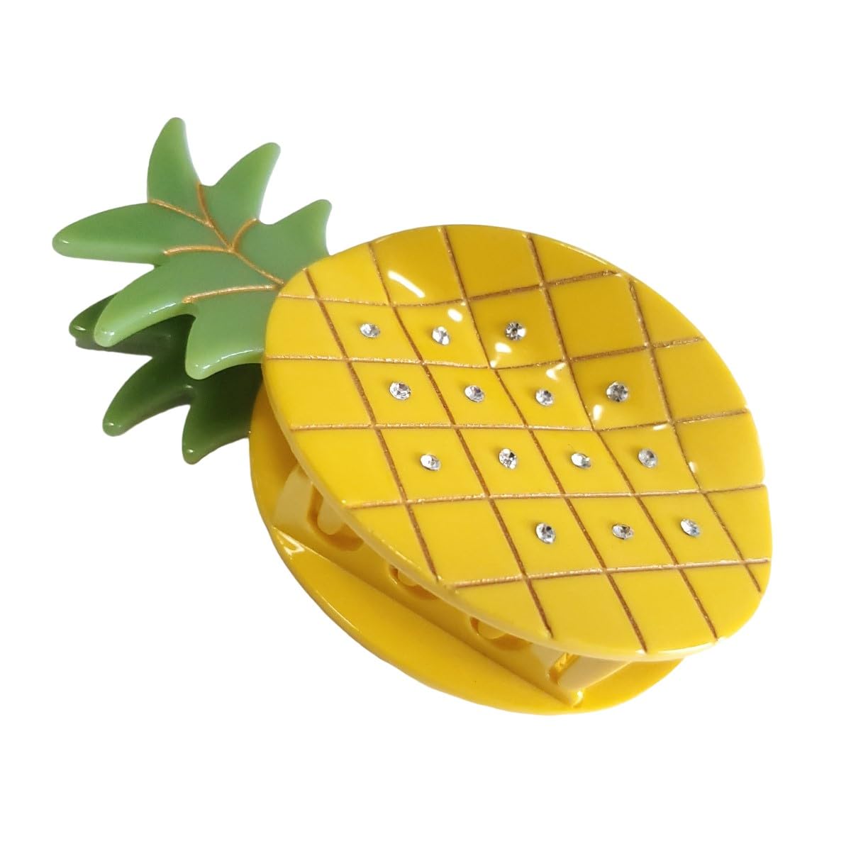 Novelty Big Pineapple Hair Clip,Acetate Hair Claw,Big Hair Clips for Women,Gold