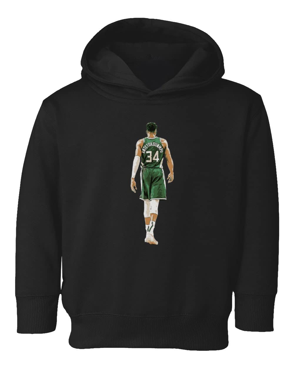 Baku Apparel Antetokounmpo Milwaukee Basketball Star Fans Toddler Hoodie Sweatshirt (Black, 5T)