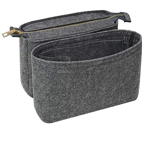 Soyizom Filztasche Organize Insert Bag in Tasche für Einkaufstasche Mit 2 Packungen Fit in Neonoe und andere Bucket Bags-Grau