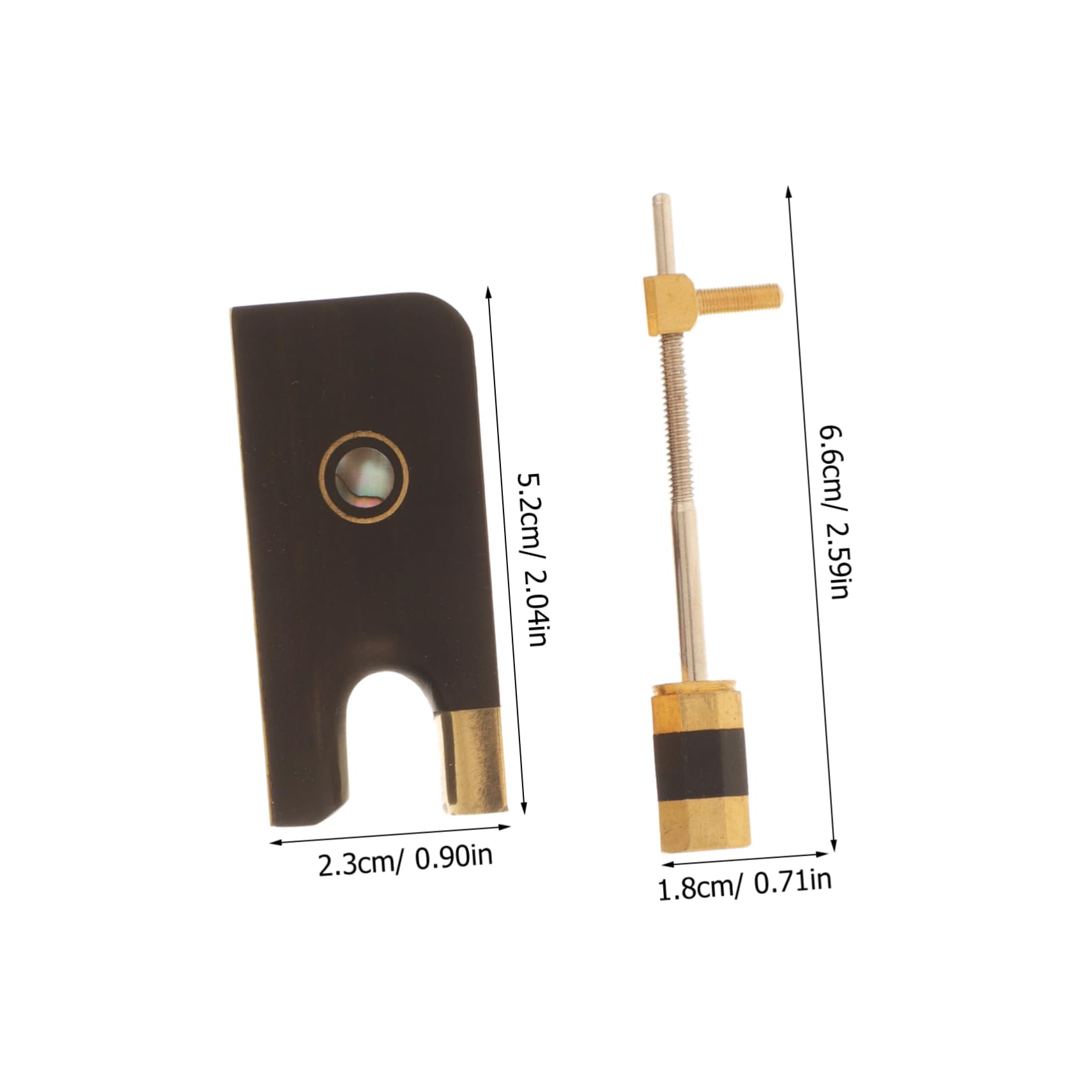 SUPVOX Sturdy Ebony Bow Frog for Cello Replacement Part Metal Screw for Bow Repairing