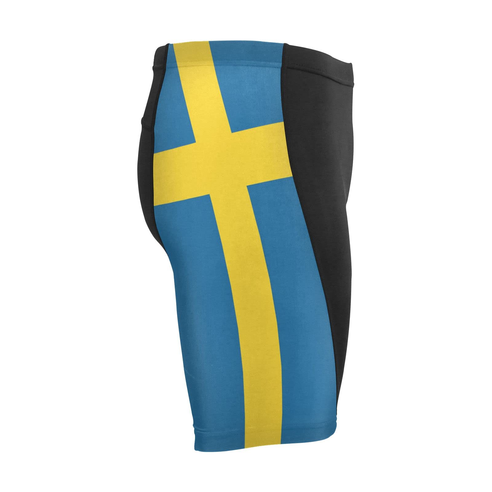 Sweden Flag Men's Bike Shorts Padded Cycling Bicycle Biking Shorts Tight Multicolor