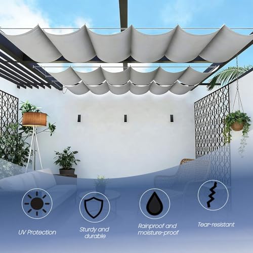 Toldo retráctil impermeable 2x3m de poliéster para terrazas 4