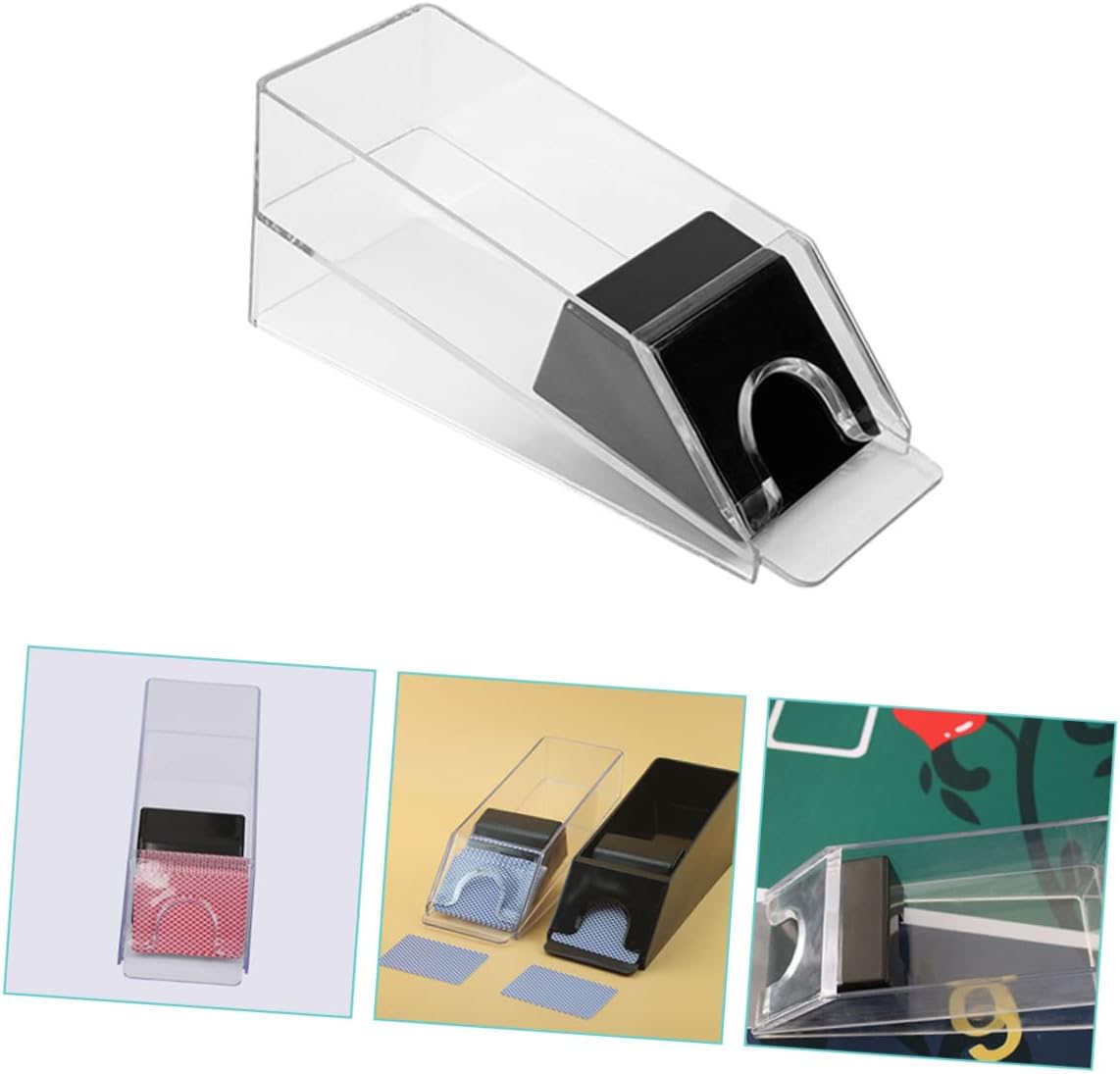 Portable Acrylic Card Dealer Shoe for Card Supply Multi-Function Wear-Resistant