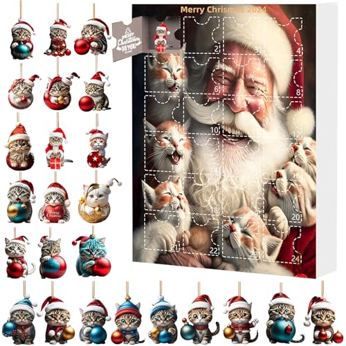 YOUYIKE Weihnachtsbaum Katzen Anhänger 24 Stück Und Adventskalender...