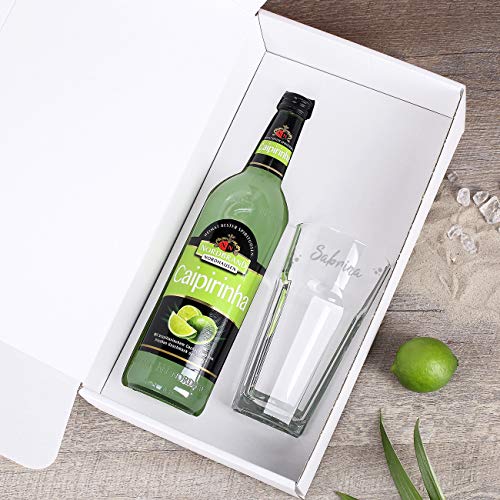Herz & Heim® Urlaub in der Box als Geburtstagsgeschenk mit Capirinha und graviertem Cocktailglas in personalisierter… - Image 4