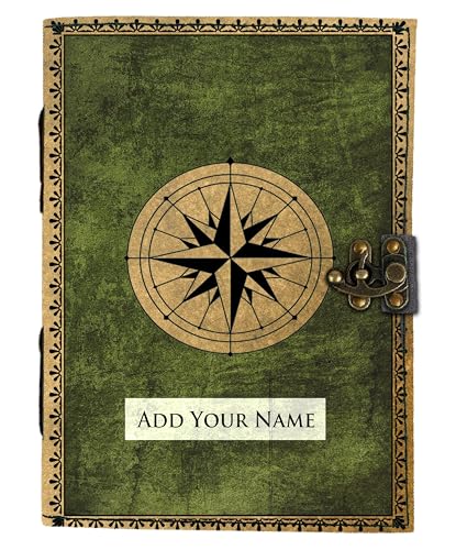 Image of DI-KRAFT Customize Diary with Name with Beautiful UV Prints | Customized Leather Writing Diary Unruled White Paper Journal Personal Notepad Sheets Daily Planner for Gifting (Pattern 12)