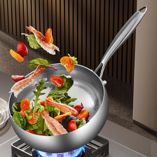 Générique Asian Skillet Pan, Induction Frying Pan, Titanium Nonstick Coating, Fast-Heating Deep Skillet, Scratch-Resistant Cookware, Ideal for Home Kitchen, Restaurant, Outdoor, and Camping Use – Image 3