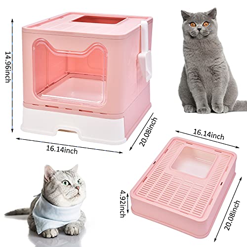 Arenero plegable cerrado para gatos tamaño mediano miniatura 2