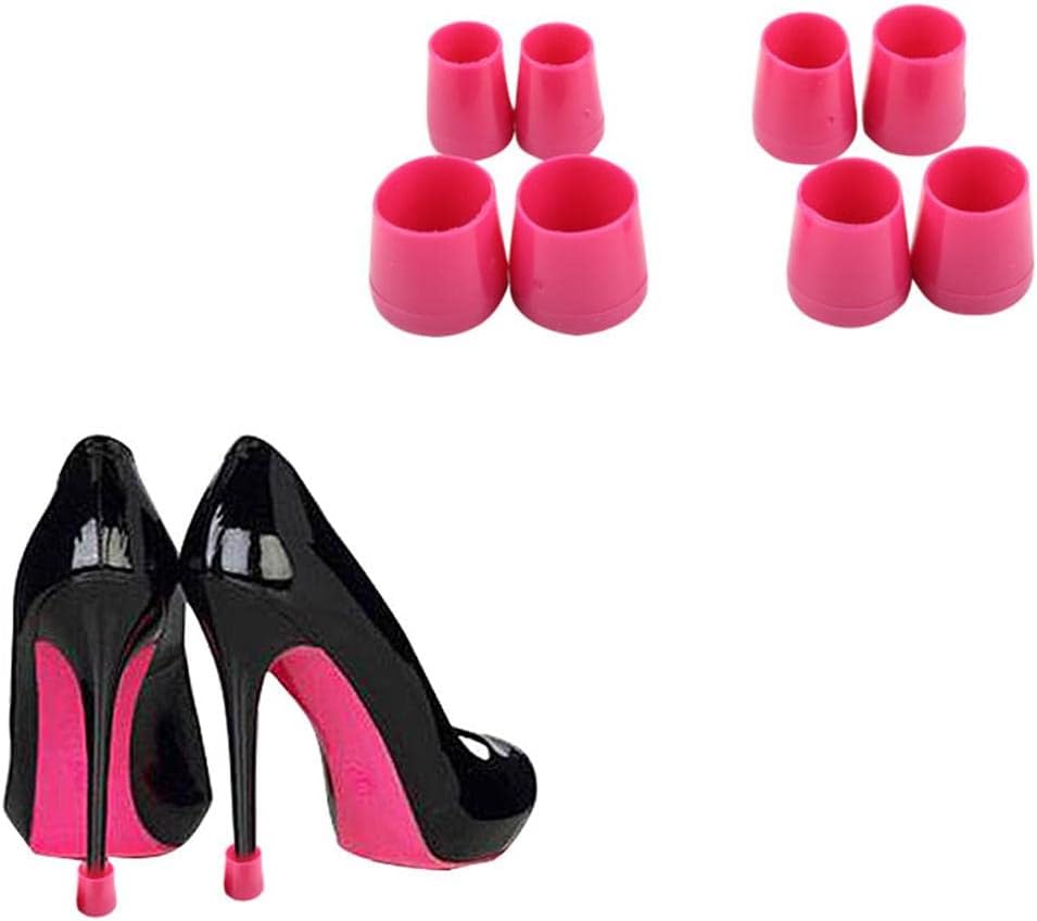 1 Pair Heel Repair Caps Covers High Heel Protector for Womens Shoes M Rose Red | Clothing, Shoes & Accessories
