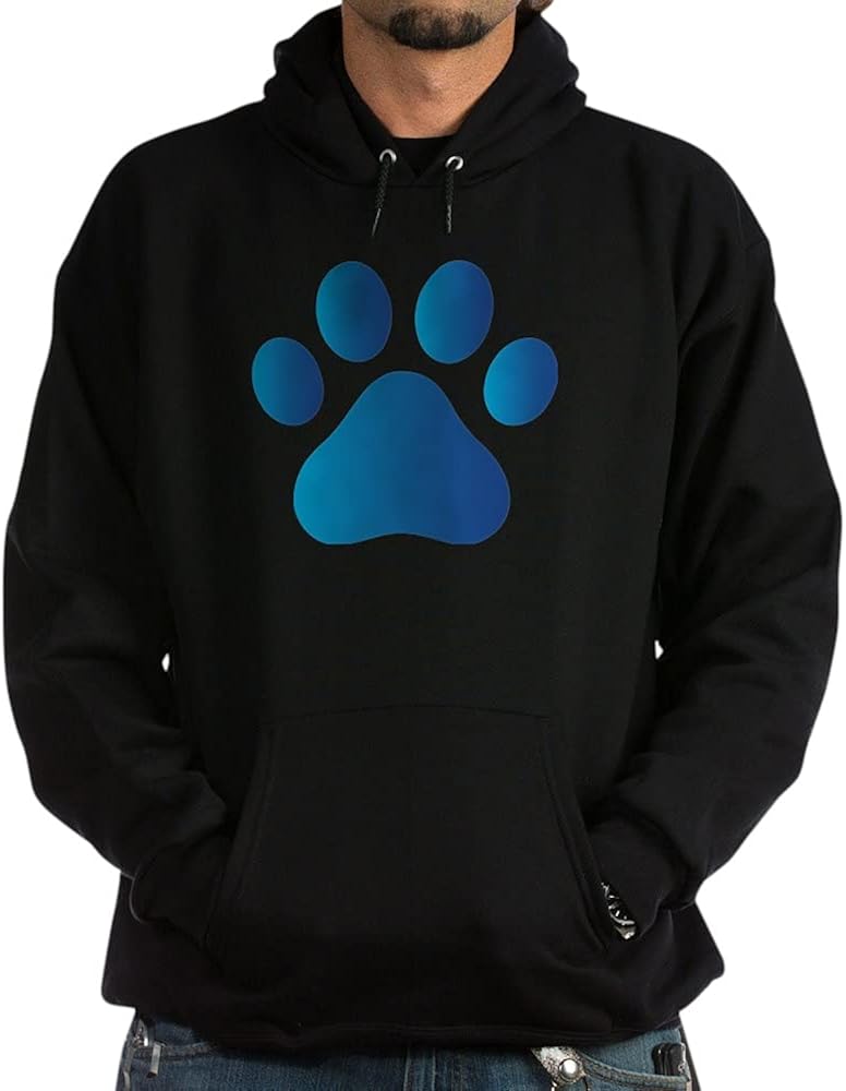 Paw Print Men's Hooded Sweatshirt Amazon.co.uk Clothing