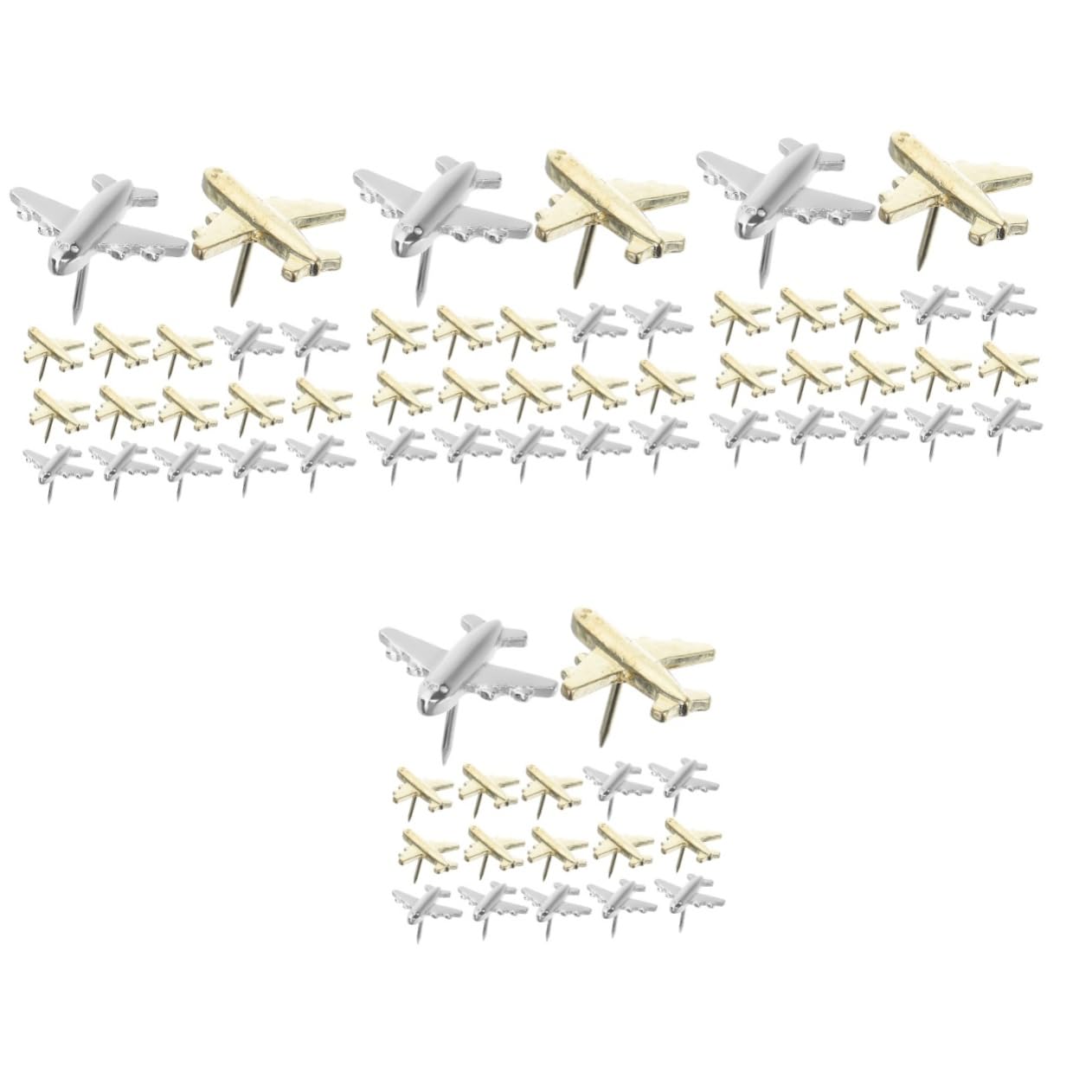 NUOBESTY 96 Pcs Aereo Puntina Da Disegno Puntine Da Disegno Decorativo Push Pin Portatile Puntina Di Spinta In Mappa Chiodi Puntine Da Disegno Bacheca Push Pin Aereo Puntine Da