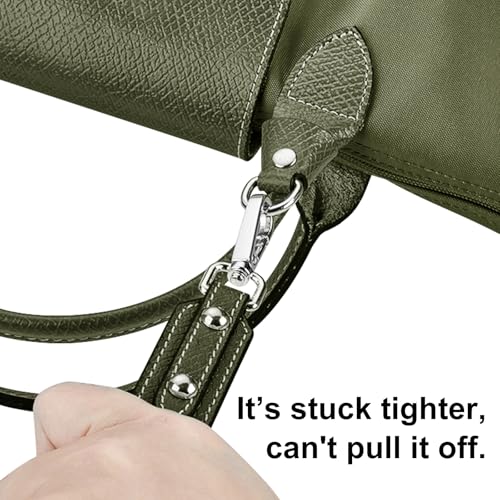 Image of Bag Leather Strap Replacement Crossbody Adjustable Shoulder Straps for SMALL Pouch, No Damage Conversion Kits Accessories(SMALL-Forest Green-S)
