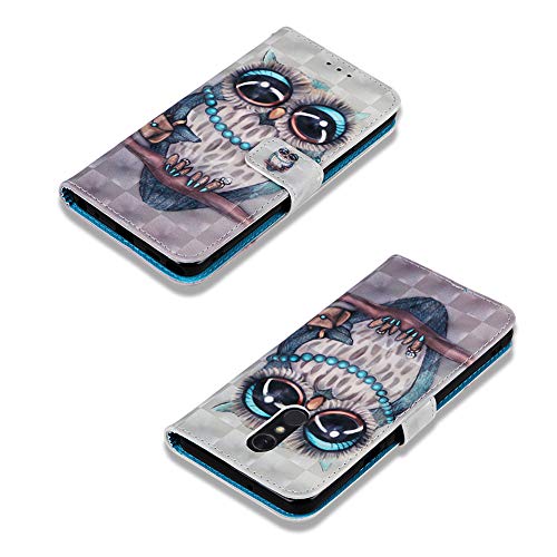 Mrsterus Leather Case For L G Stylo 5 Case 3D Cute Premium Pu Leather Flip Protective Case Shockproof Magnetic Flip Folding Kickstand Card Slot Case For L G Stylo 5 Big Eyed Owl Yb #TOP6