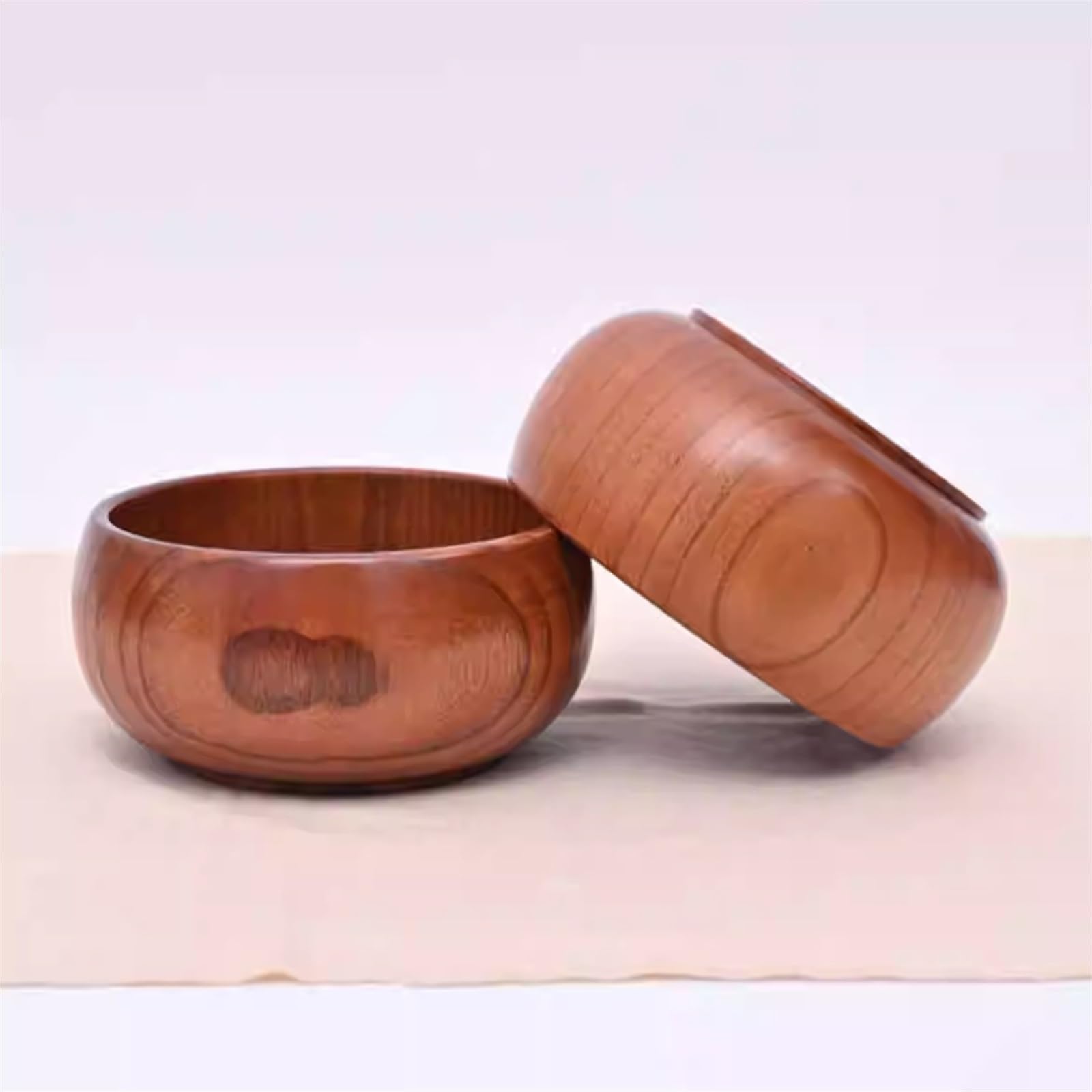 Cuenco de Madera Bandeja redonda de madera for ensalada y fruta para Vajilla de Cocina(20x7.5cm)