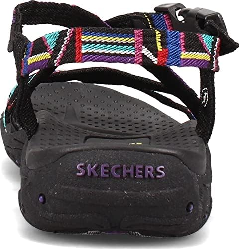 Skechers Women's Reggae-Native VIBEZ Sport Sandal, Black Multi, 6 | Image 3