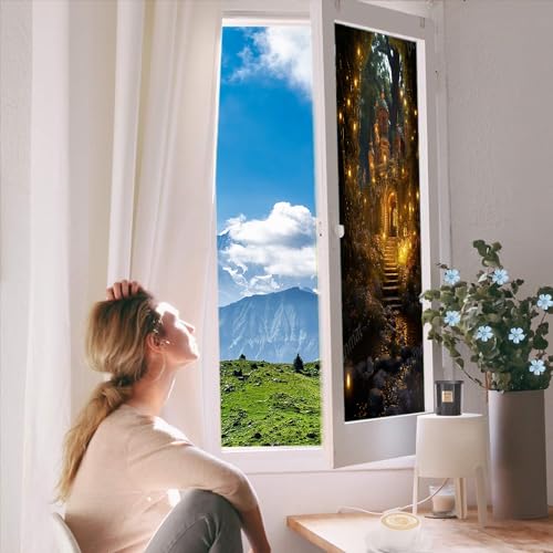 Vinilo adhesivo para ventana estilo vitral, 17.7x23.6 in miniatura 6