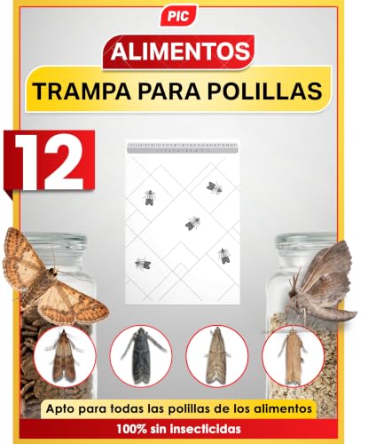 PIC Trampas para Polillas de Alimentos 12x – Antipolillas para Cocina